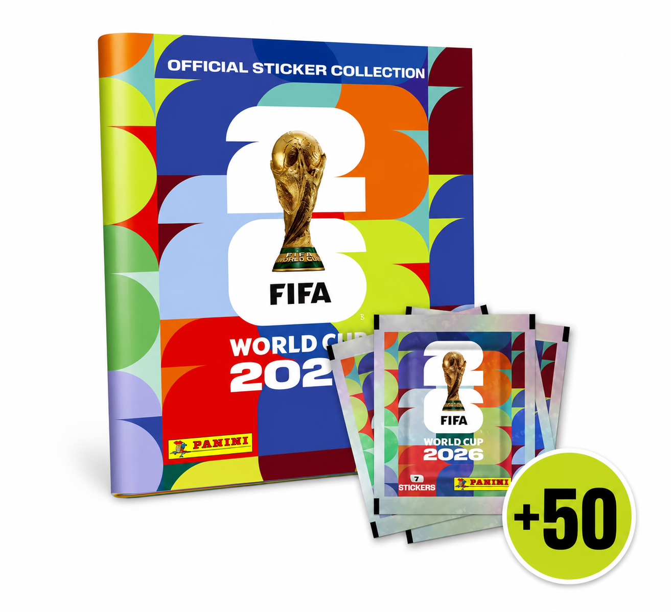 Álbum Panini FIFA World Cup 2026 Tapa Blanda Original + 50 SOBRES